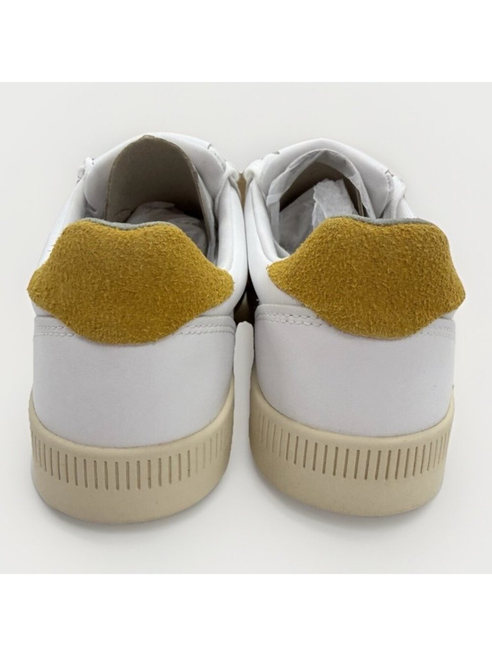 Everlane ReLeather® Court Sneaker size 6 Women's Lace-up Shoes White/Mustard - Picture 8 of 9